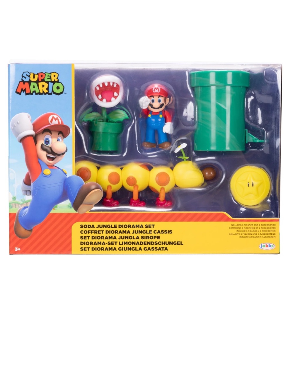 Super Mario Soda Jungle Diorama Set with Piranha Plant Wiggler Star Coin *NEW*